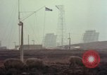 Standbild drei massive Radome Fylingdales Moor England United Kingdom, 1963, aus Sekunde 57 historischem Filmmaterial Videoclip 65675039559