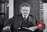 Image of Leon Trotsky commenting about Europe and the USA Copenhagen, 1932, second 1 stock footage video 65675039586