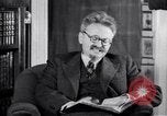Image of Leon Trotsky commenting about Europe and the USA Copenhagen, 1932, second 4 stock footage video 65675039586