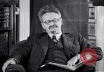 Image of Leon Trotsky commenting about Europe and the USA Copenhagen, 1932, second 6 stock footage video 65675039586