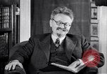 Image of Leon Trotsky commenting about Europe and the USA Copenhagen, 1932, second 11 stock footage video 65675039586