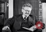 Image of Leon Trotsky commenting about Europe and the USA Copenhagen, 1932, second 19 stock footage video 65675039586
