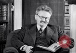 Image of Leon Trotsky commenting about Europe and the USA Copenhagen, 1932, second 21 stock footage video 65675039586