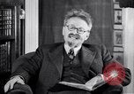 Image of Leon Trotsky commenting about Europe and the USA Copenhagen, 1932, second 23 stock footage video 65675039586