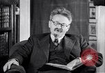 Image of Leon Trotsky commenting about Europe and the USA Copenhagen, 1932, second 25 stock footage video 65675039586