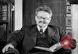Image of Leon Trotsky commenting about Europe and the USA Copenhagen, 1932, second 26 stock footage video 65675039586