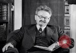 Image of Leon Trotsky commenting about Europe and the USA Copenhagen, 1932, second 32 stock footage video 65675039586