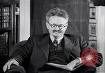 Image of Leon Trotsky commenting about Europe and the USA Copenhagen, 1932, second 33 stock footage video 65675039586