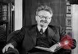 Image of Leon Trotsky commenting about Europe and the USA Copenhagen, 1932, second 34 stock footage video 65675039586