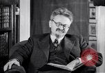Image of Leon Trotsky commenting about Europe and the USA Copenhagen, 1932, second 37 stock footage video 65675039586