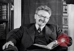 Image of Leon Trotsky commenting about Europe and the USA Copenhagen, 1932, second 38 stock footage video 65675039586