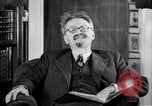 Image of Leon Trotsky commenting about Europe and the USA Copenhagen, 1932, second 39 stock footage video 65675039586