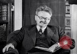 Image of Leon Trotsky commenting about Europe and the USA Copenhagen, 1932, second 40 stock footage video 65675039586