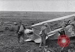 Image of Wrecked German biplane airplane in World War I France, 1918, second 4 stock footage video 65675039651