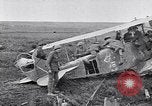 Image of Wrecked German biplane airplane in World War I France, 1918, second 7 stock footage video 65675039651