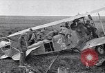 Image of Wrecked German biplane airplane in World War I France, 1918, second 9 stock footage video 65675039651