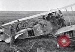 Image of Wrecked German biplane airplane in World War I France, 1918, second 10 stock footage video 65675039651
