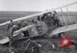 Image of Wrecked German biplane airplane in World War I France, 1918, second 15 stock footage video 65675039651