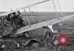 Image of Wrecked German biplane airplane in World War I France, 1918, second 22 stock footage video 65675039651