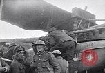 Image of Wrecked German biplane airplane in World War I France, 1918, second 36 stock footage video 65675039651