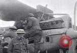 Image of Wrecked German biplane airplane in World War I France, 1918, second 40 stock footage video 65675039651