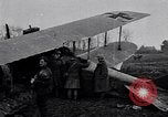 Image of Wrecked German biplane airplane in World War I France, 1918, second 45 stock footage video 65675039651
