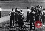Image of American soldiers playing baseball Heidelberg Germany, 1945, second 19 stock footage video 65675039710