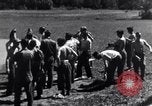 Image of American soldiers playing baseball Heidelberg Germany, 1945, second 24 stock footage video 65675039710
