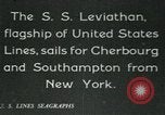 Image of United States Lines flagship SS Leviathan New York City USA, 1928, second 28 stock footage video 65675039796
