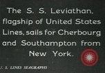 Image of United States Lines flagship SS Leviathan New York City USA, 1928, second 30 stock footage video 65675039796
