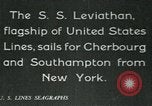 Image of United States Lines flagship SS Leviathan New York City USA, 1928, second 31 stock footage video 65675039796