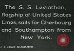 Image of United States Lines flagship SS Leviathan New York City USA, 1928, second 32 stock footage video 65675039796