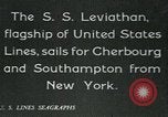 Image of United States Lines flagship SS Leviathan New York City USA, 1928, second 33 stock footage video 65675039796