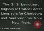 Image of United States Lines flagship SS Leviathan New York City USA, 1928, second 35 stock footage video 65675039796
