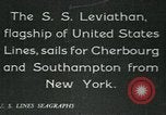 Image of United States Lines flagship SS Leviathan New York City USA, 1928, second 37 stock footage video 65675039796