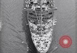 Image of RMS Queen Mary with troops returning home New York City USA, 1945, second 21 stock footage video 65675039818