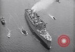 Image of RMS Queen Mary with troops returning home New York City USA, 1945, second 26 stock footage video 65675039818