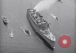 Image of RMS Queen Mary with troops returning home New York City USA, 1945, second 27 stock footage video 65675039818