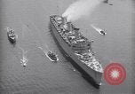 Image of RMS Queen Mary with troops returning home New York City USA, 1945, second 28 stock footage video 65675039818