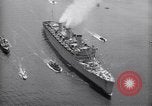Image of RMS Queen Mary with troops returning home New York City USA, 1945, second 31 stock footage video 65675039818