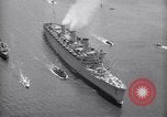 Image of RMS Queen Mary with troops returning home New York City USA, 1945, second 32 stock footage video 65675039818
