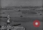 Image of RMS Queen Mary with troops returning home New York City USA, 1945, second 34 stock footage video 65675039818