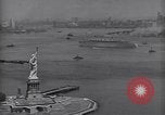 Image of RMS Queen Mary with troops returning home New York City USA, 1945, second 35 stock footage video 65675039818