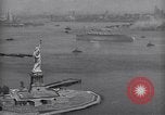 Image of RMS Queen Mary with troops returning home New York City USA, 1945, second 36 stock footage video 65675039818