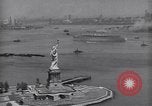 Image of RMS Queen Mary with troops returning home New York City USA, 1945, second 39 stock footage video 65675039818