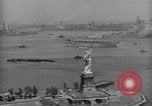 Image of RMS Queen Mary with troops returning home New York City USA, 1945, second 46 stock footage video 65675039818
