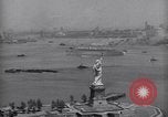 Image of RMS Queen Mary with troops returning home New York City USA, 1945, second 47 stock footage video 65675039818