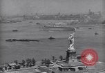 Image of RMS Queen Mary with troops returning home New York City USA, 1945, second 50 stock footage video 65675039818