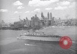 Image of RMS Queen Mary with troops returning home New York City USA, 1945, second 52 stock footage video 65675039818