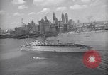 Image of RMS Queen Mary with troops returning home New York City USA, 1945, second 54 stock footage video 65675039818
